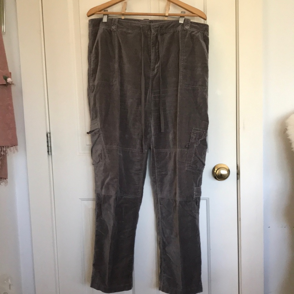 Sundance Gray Velveteen Cargo Pants
